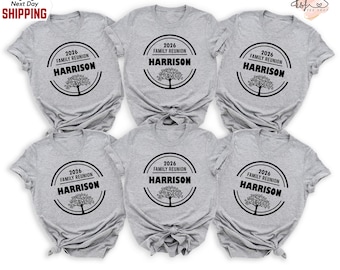 Personalisiertes Familientreffen 2026 T-Shirt: Personalisierter Name, Passende Shirts