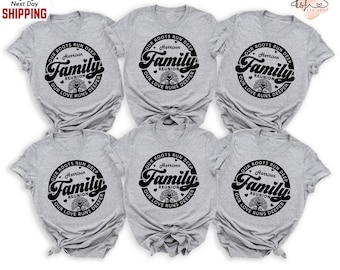 Benutzerdefinierte Familientreffen 2026 Shirt: Passendes Familiennamen-T-Shirt