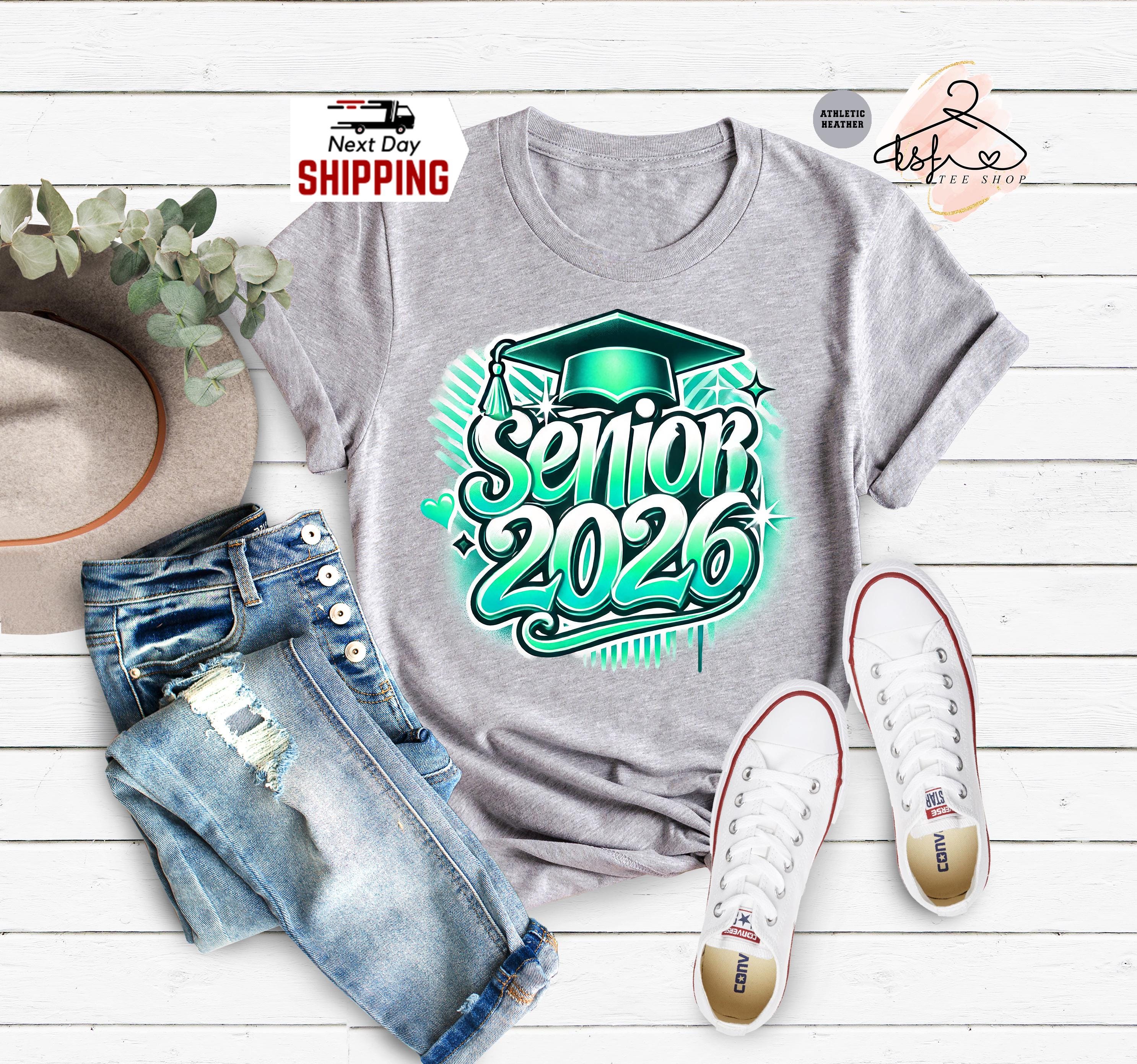 Senior 2026 T-shirt, Colorful High School Graduation Tee - Etsy