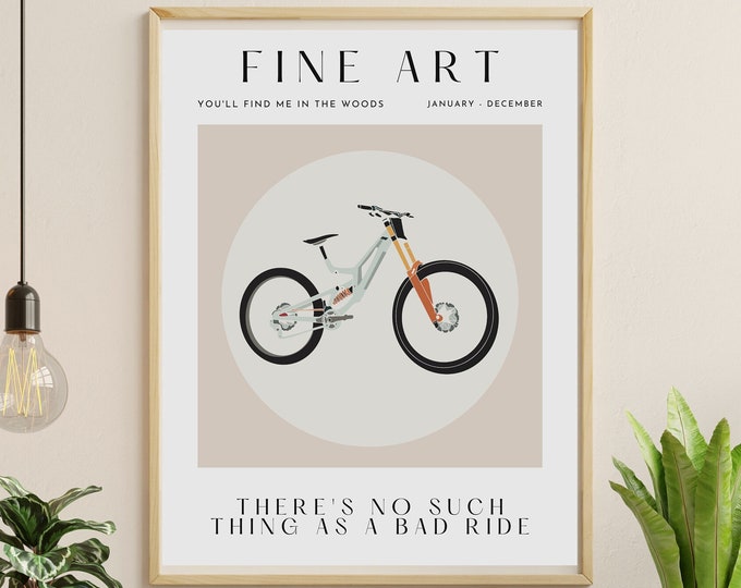 Love Bikes Art Print Gifts | MTB Artwork | Cycle Bikes Cyclist Picture | Mountain Gravel BMX Road rider Poster Presents | Cyclist Birthday