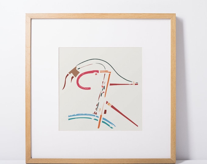 Love Bikes Square Picture | Bicycle Line Art Print | Cyclist Artwork | Cycling Wall Decor | Home Gifts | Bike Wall Art