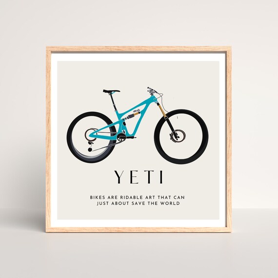 Yeti Mountain Bikes Art Print MTB Racing Sports Fans SB150 Inspirational Bike Quote Unique Cycling Decor Perfect Bike Lover Gift Etsy Canada