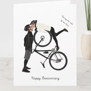 MTB Love Mountain Bikes Cyclist Love Couples Card 'Having the ride of our life' Cycling Happy Anniversary-wenskaarten