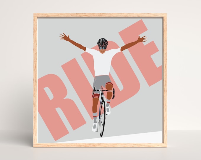 Road Cyclist World Championship Art Print Picture | UCI Cycling Rider Artwork, Cycle Bike Ride, Tour Winners Poster
