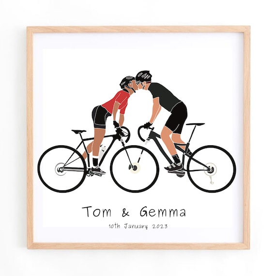 Road Cycling Life Couples Quotes Art Print Cyclists Gift Love
