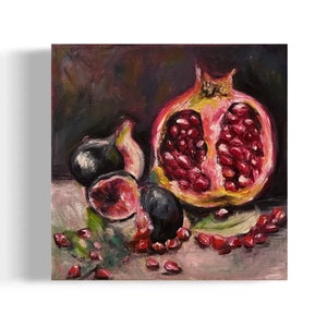 Original painting-Pomegranate& Figs 20cm