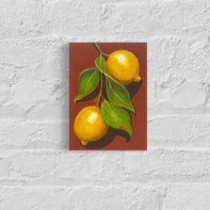Citrons-agrumes peinture acrylique originale sur toile
