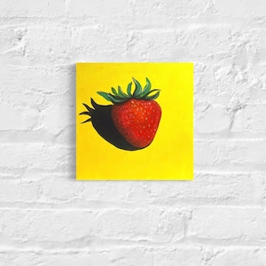 Fraise - Peinture acrylique originale sur toile