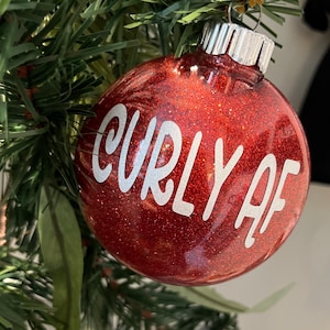 CURLY HAIR ORNAMENT | Funny Ornament | Curly Hair Gift | Curly Girl Gift | Curly Girl Ornament