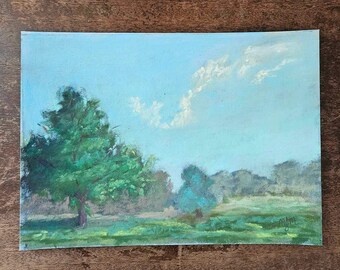 Original Pastel Painting East Tennessee Spring Art Landscape Trees