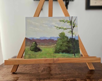 Original Pastel Painting Cades Cove Spring Great Smoky Mountains Tennessee Landscape Trees