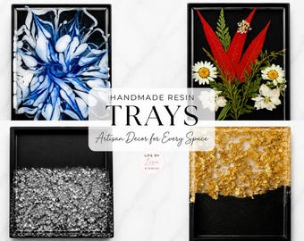 Resin Trinket Tray | Jewelry & Ring Holder Tray | Bridesmaid Gift