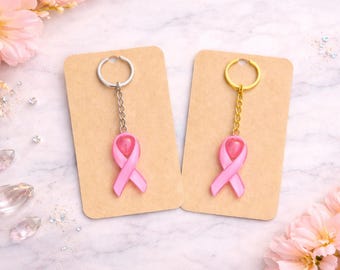 Breast Cancer Awareness Resin Keychain