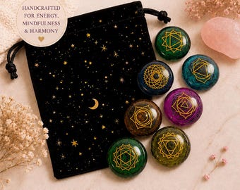Handmade Chakra Resin Set-Domed