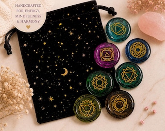 Handmade Chakra Resin Set-Flat