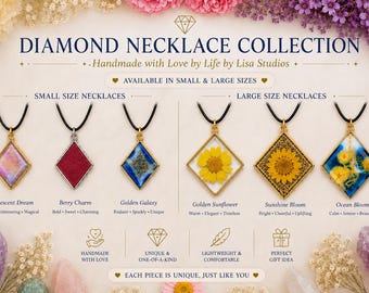 Handmade Resin Diamond Necklace