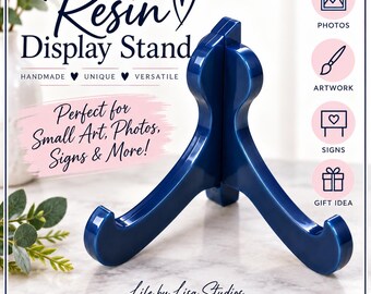 Resin Mini Easel | Handmade Display Stand for Art & Photos | Small Tabletop Easel