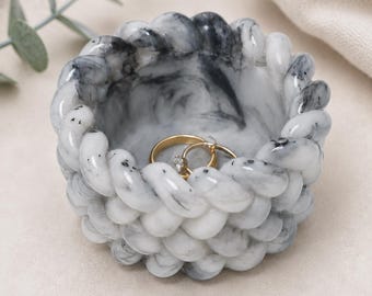 Resin Ring Dish | Jewelry Trinket Tray | Handmade Bridesmaid Gift