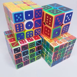 Dice cube colored three solutions