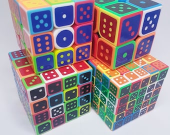 Dice cube colored three solutions