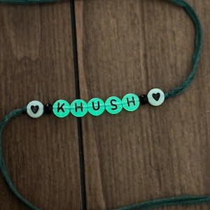 Glow in the Dark Rakhi | Acrylic Bead Rakhi | Gender Neutral Rakhi | Raksha Bandhan Gift | Modern Handmade Rakhi for Siblings, Kids, Friend