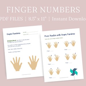 Finger Numbers Worksheet | Beginner Piano Lessons Worksheet | Kids Piano Worksheet | Learning Finger Numbers Worksheet