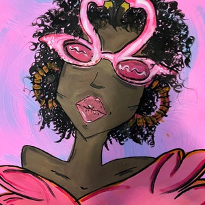 Custom Funky Girl Painting-Made to Order