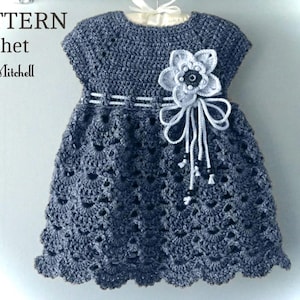 Crochet PATTERN # 6 Crochet Pattern Baby Dress Christening Baby Dress Pattern in English PDF