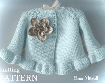 Knitting PATTERN # 59 Baby Jacket Knitted Baby Cardigan Knit Baby Girl Jacket Baby Sweater Knitting Pattern in English PDF