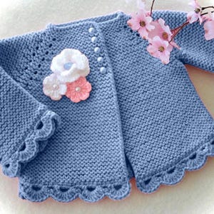 Knitting PATTERN # 42 Knitted Baby Cardigan Baby Girl Jacket Knitted Baby Coat Knitting PATTERN Knit Baby Jacket Pattern ( PDF in English )