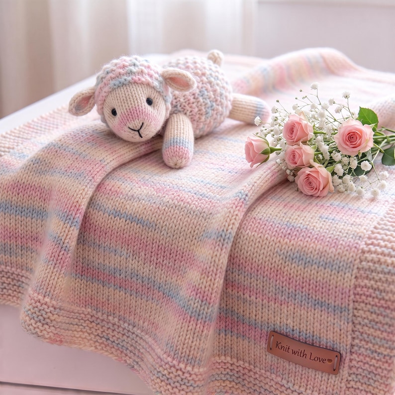 Baby Blanket Knitting Pattern, Easy Afghan Pattern, Beginner Knit Throw ...