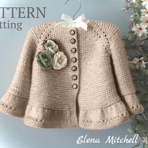 Knitting PATTERN # 67 Knitting Pattern Baby Cardigan Knitted Baby Jacket Baby Sweater Pattern in English PDF