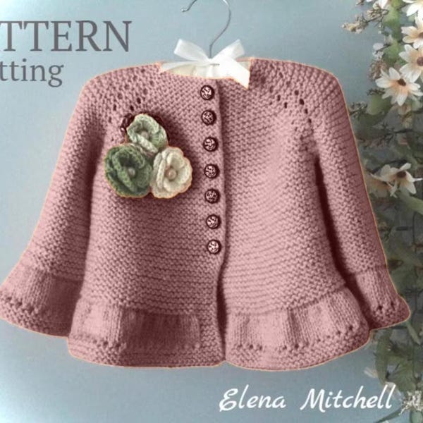 Knitting PATTERN # 67 Knitting Pattern Baby Cardigan Knitted Baby Jacket Baby Sweater Pattern in English PDF