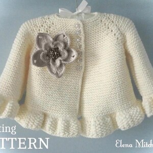 Knitting PATTERN # 59 Baby Jacket Knitted Baby Cardigan Knit Baby Girl Jacket Baby Sweater Knitting Pattern in English PDF