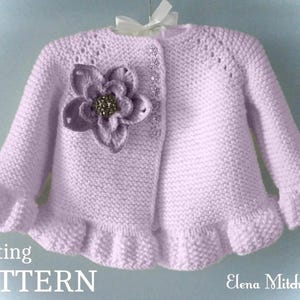 Knitting PATTERN # 59 Baby Jacket Knitted Baby Cardigan Knit Baby Girl Jacket Baby Sweater Knitting Pattern in English PDF