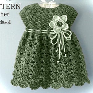 Crochet PATTERN # 6 Crochet Pattern Baby Dress Christening Baby Dress Pattern in English PDF