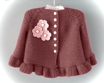 Knitting PATTERN # 59 Knitting Pattern Baby Cardigan Baby Jacket Baby Sweater Pattern in English PDF