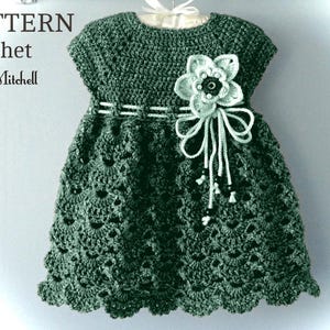 Crochet PATTERN # 6 Crochet Pattern Baby Dress Christening Baby Dress Pattern in English PDF