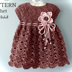 Crochet PATTERN # 6 Crochet Pattern Baby Dress Christening Baby Dress Pattern in English PDF