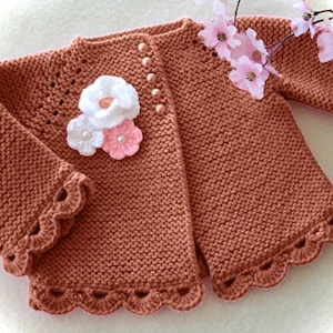 Knitting PATTERN # 42 Knitted Baby Cardigan Baby Girl Jacket Knitted Baby Coat Knitting PATTERN Knit Baby Jacket Pattern ( PDF in English )