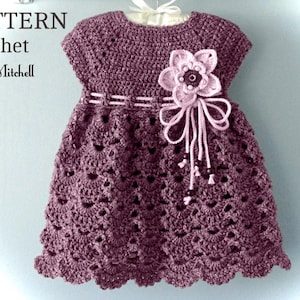 Crochet PATTERN # 6 Crochet Pattern Baby Dress Christening Baby Dress Pattern in English PDF