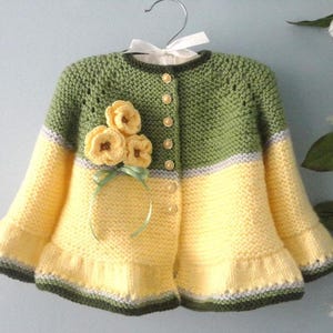 Knitting PATTERN # 67 Knitting Pattern Baby Cardigan Knitted Baby Jacket Baby Sweater Pattern in English PDF