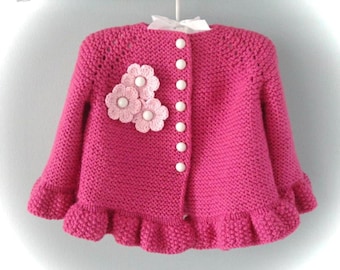 Knitting PATTERN # 59 Knitting Pattern Baby Cardigan Baby Jacket Baby Sweater Pattern in English PDF