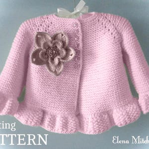 Knitting PATTERN # 59 Baby Jacket Knitted Baby Cardigan Knit Baby Girl Jacket Baby Sweater Knitting Pattern in English PDF