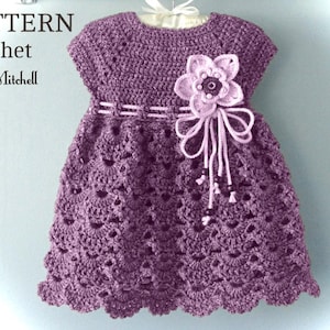 Crochet PATTERN # 6 Crochet Pattern Baby Dress Christening Baby Dress Pattern in English PDF