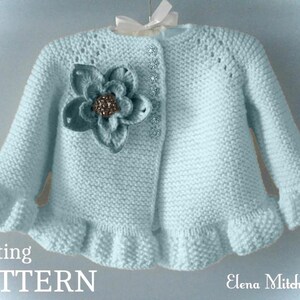 Knitting PATTERN # 59 Baby Jacket Knitted Baby Cardigan Knit Baby Girl Jacket Baby Sweater Knitting Pattern in English PDF