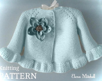 Knitting PATTERN # 59 Baby Jacket Knitted Baby Cardigan Knit Baby Girl Jacket Baby Sweater Knitting Pattern in English PDF