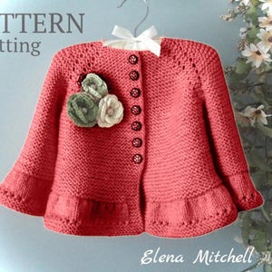 Knitting PATTERN # 67 Knitting Pattern Baby Cardigan Knitted Baby Jacket Baby Sweater Pattern in English PDF