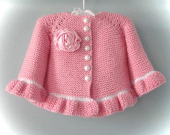 Knitting PATTERN # 59 Knitting Pattern Baby Cardigan Baby Jacket Baby Sweater Baby Coat Pattern in English PDF