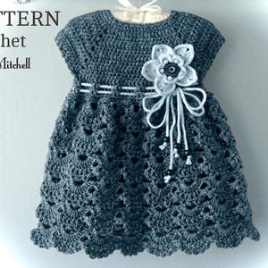 Crochet PATTERN # 6 Crochet Pattern Baby Dress Christening Baby Dress Pattern in English PDF